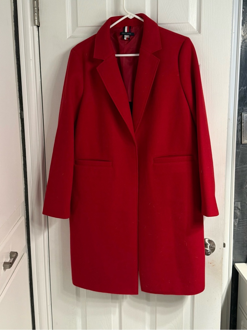 Tommy Hilfiger Red Wool Blend Coat size L